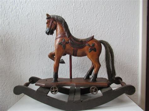 Cheval Bascule En Bois Nostalgique Bois Et M Tal Catawiki