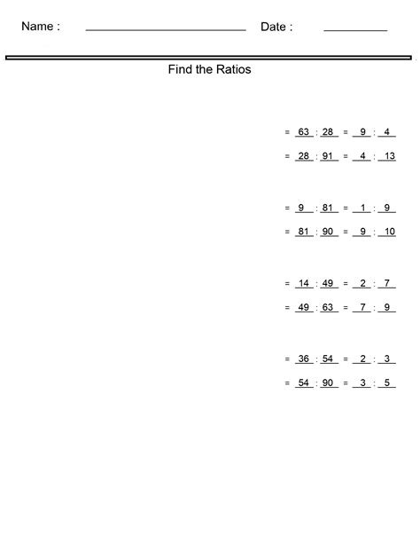 Ratio Worksheets - Simple Ratio Worksheets - Find the Ratios | Made By ...