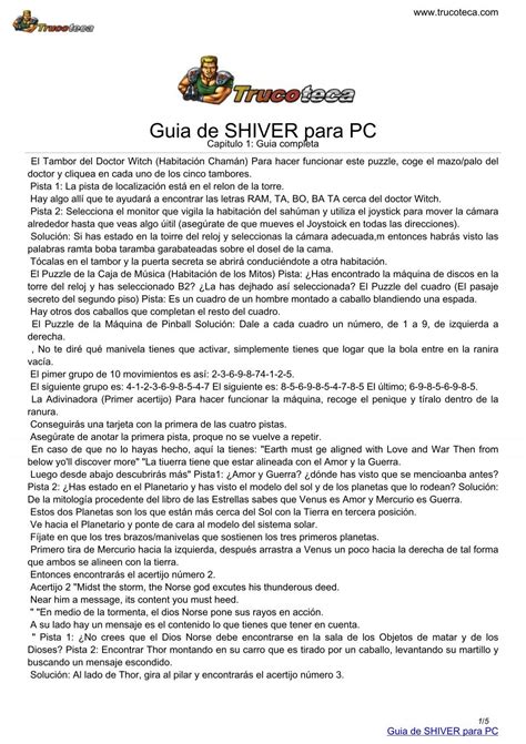 Guia De SHIVER Para PC Trucoteca