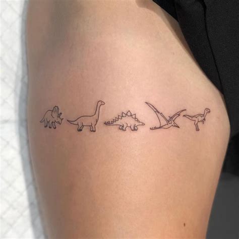 22 Tiny Dinosaur Tattoos Ciarancieryn