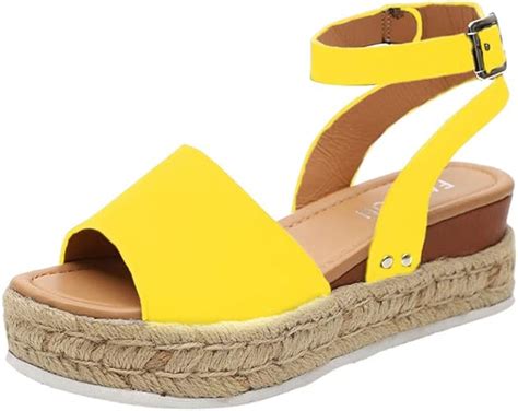 Sandalias Cuña Mujer Verano Zapatos de Plataforma Cuña Zapatos de Boca