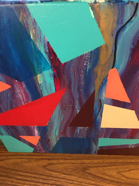 Geometric Painting Abstract Canvas Handmade | Etsy