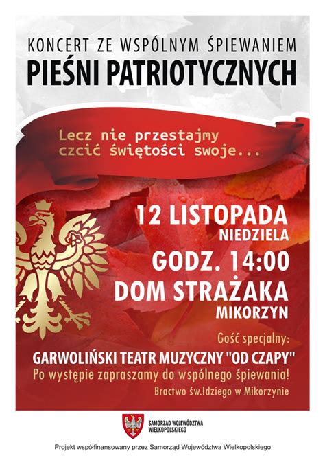 Koncert ze wspólnym śpiewaniem PIEŚNI PATRIOTYCZNYCH SP Mikorzyn