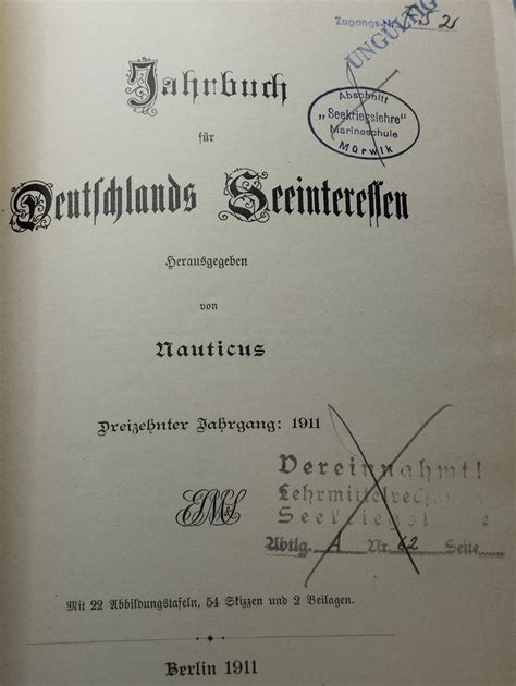 Nauticus Lot Nauticus Jahrbuch für Deutschlands Seeinteressen