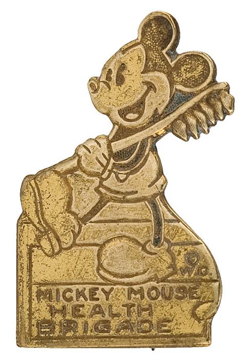 Hake S Mickey Mouse Health Brigade Brass Award Pin