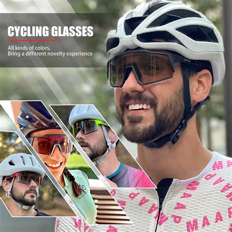 Kapvoe Photochromic Cycling Glasses Tr90 Frame For Men Women Clear