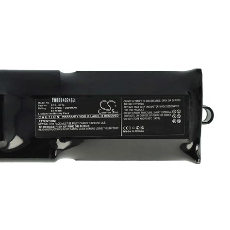 Batterie Remplace Rowenta RSRH5274 Pour Aspirateur 2500mAh 25 9V Li