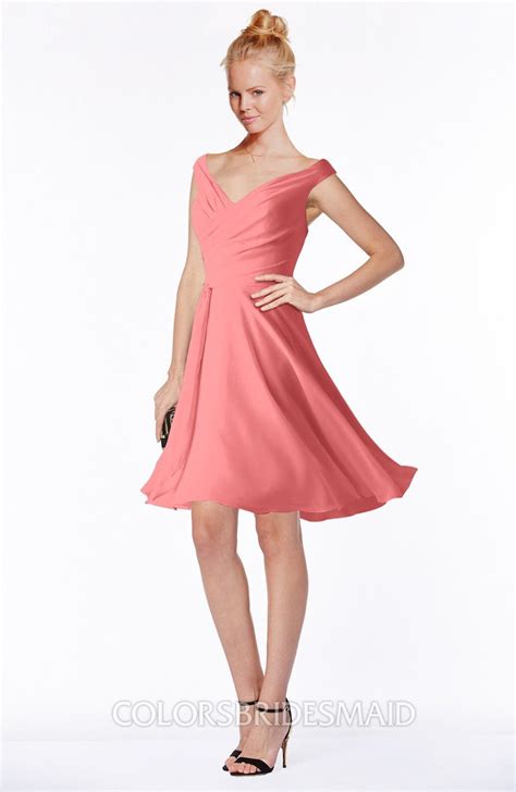 ColsBM Chloe Coral Bridesmaid Dresses ColorsBridesmaid