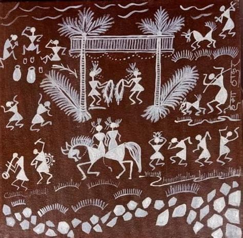 Lagna Warli Art X Cms International Indian Folk Art