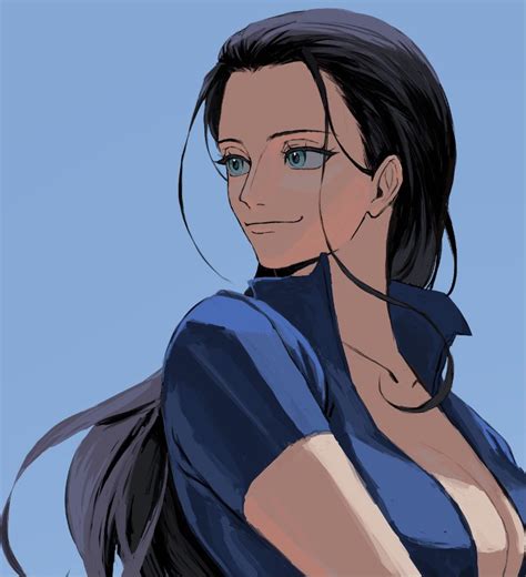 The Big Imageboard Tbib 1girl Black Hair Blue Background Blue Eyes