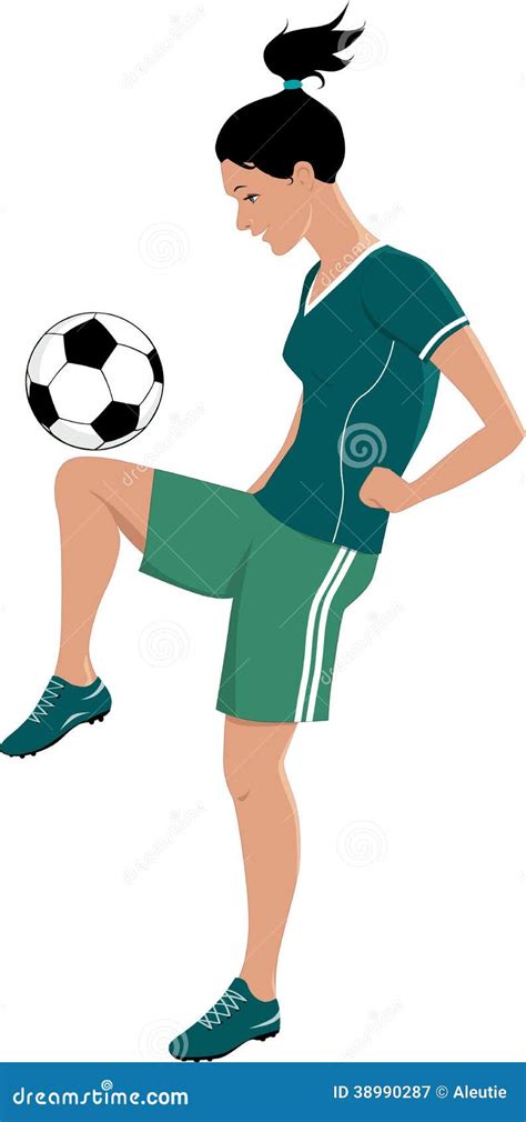 Futbolista femenino ilustración del vector Ilustración de hembra