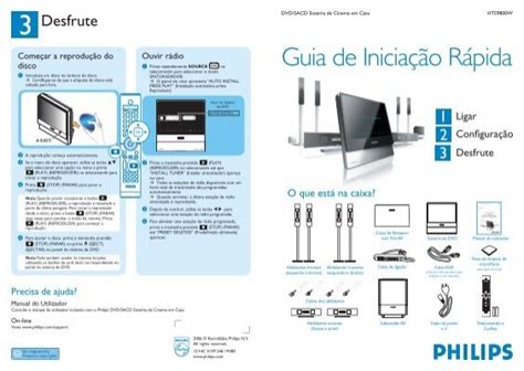 Philips Cineos Syst Me Home Cin Ma Dvd Sacd Guide De Mise En Route Por