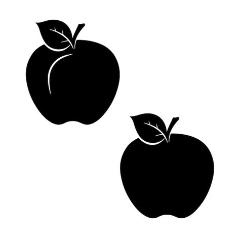 Premium Vector Apple Silhouette