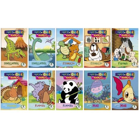 Kit De Livros Colorir E Brincar Animais C Todolivro Shopee