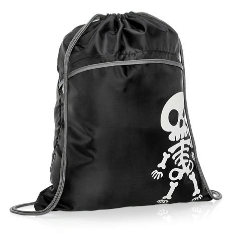 Gym Pe Backpack Gift Bag Drawstring Duffle Cinch Sac Lil Bones Ebay