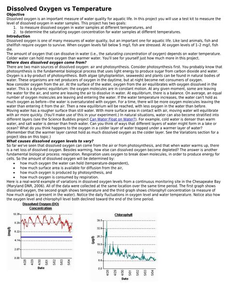 Dissolved Oxygen Vs Temperature Docslib