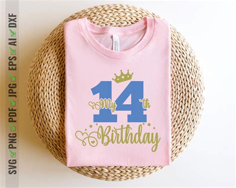 14th Birthday Svg Png Its My Birthday Svg Fourteen Birthday Cricut