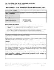 CHC50113 CHCECE021 Assessments Pdf TMG Assessment Cover Sheet