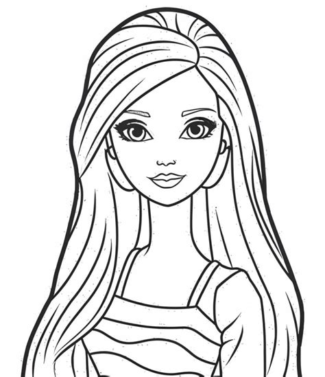 Lovely Barbie Doll Coloring Page Download Print Or Color Online For Free