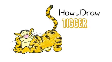 How To Draw Tigger From Winnie The Pooh Youtube