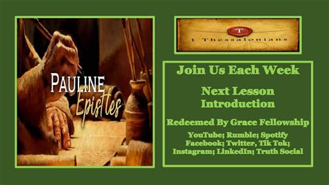 The Pauline Epistles An Introduction To 1 Thessalonians Youtube