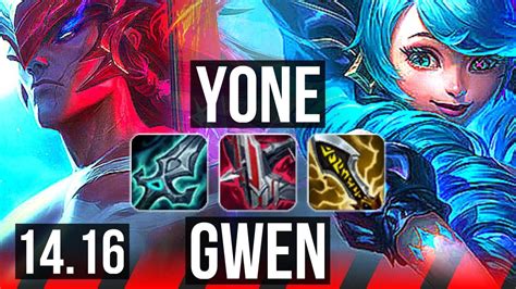 Yone Vs Gwen Top 15 0 1 8 Solo Kills Legendary 67 Winrate 40k