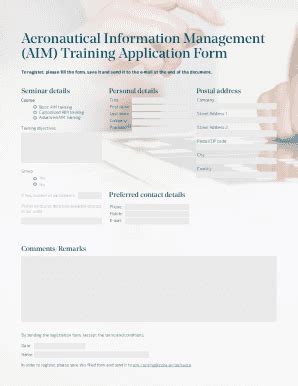 Fillable Online Aim Training Application Form Fax Email Print Pdffiller