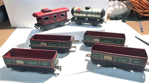 Lionel 0 MARX 552 ROCK ISLAND FOUR WHEEL FREIGHT CAR LOT 1940 SIX