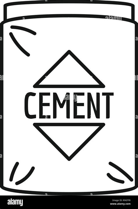 Cement Bag Icon Outline Cement Bag Vector Icon For Web Design Isolated