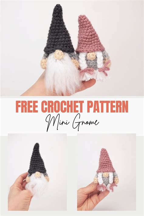 Mini Crochet Gnome Pattern Festive Christmas Diy