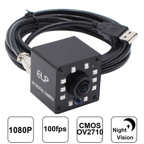 ELP USB2 0 1 1 Full HD 360 Degrees Camera Video 10 LED Night Vision