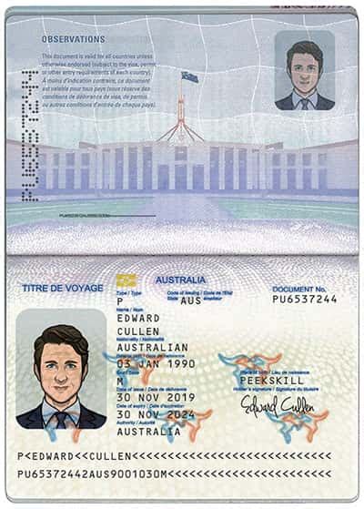 Australia Passport Psd Template V1 Download Photoshop File