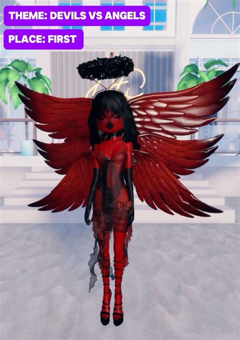 𓆩 𓆪 dti theme devils vs angels devil VIP in 2024 Dress to