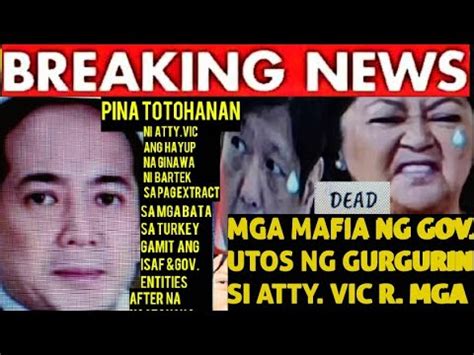 Breaking News Nagmamadali Ang Cindykato Na Gurgurin Si Atty Vic