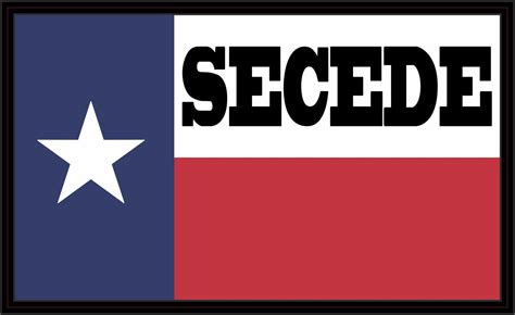 5in x 3in Secede Texas State Flag Bumper Magnet White - StickerTalk®