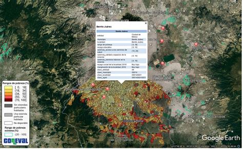 Google Earth Muestra Por Localidad Los Niveles De Pobreza En M Xico