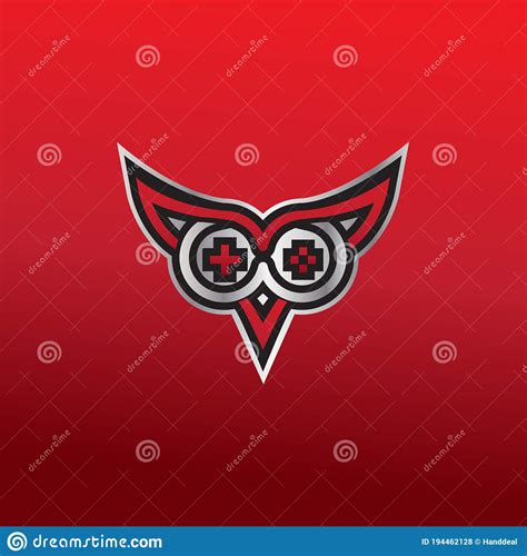 Owl and Gamepad Stick Logo Design for Games Station or E-sport, Digital, Technology. Vector Icon ...