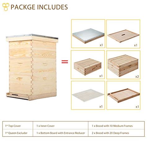 Terradise Bee Hive 3 Layer Honey Bee Hives Beekeeping Supplies