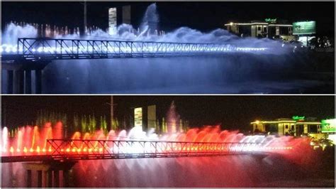 Semarang Bridge Fountain Jembatan Dengan Air Mancur Menari Akan