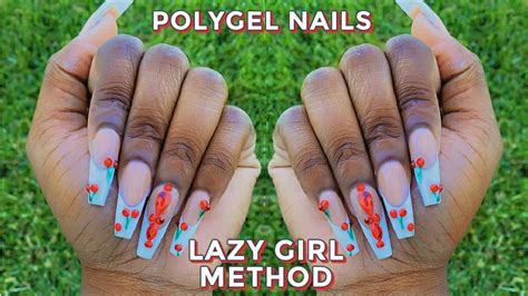 French Tip Polygel Nails Using Femi Beauty Lazy Girl Method Youtube