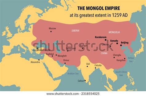 Map Mongol Empire: Over 40 Royalty-Free Licensable Stock Illustrations ...