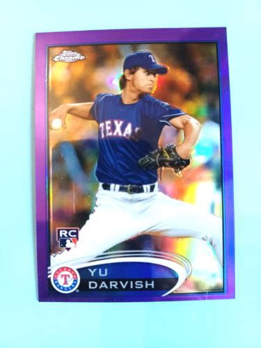 Topps Chrome Yu Darvish Rc Refractor Texas Rangers Light