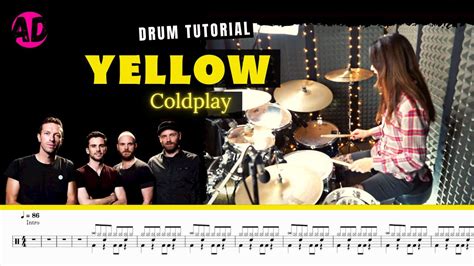 Yellow Coldplay Drum Cover Drum Score YouTube