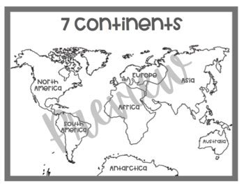 Seven Continents Coloring Pages