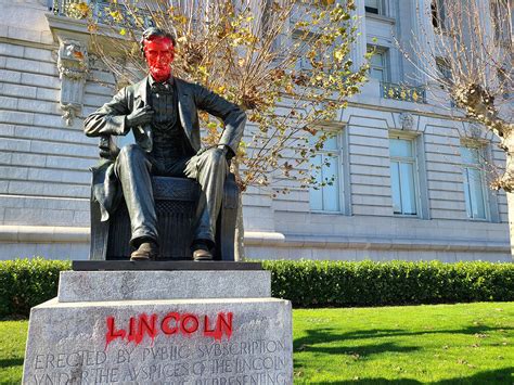 Lincoln statue at S.F. City Hall defaced amid debate over his legacy