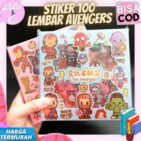 Jual STIKER 100 LEMBAR AVENGERS STIKER ANTI AIR BENING STICKER AVENGER