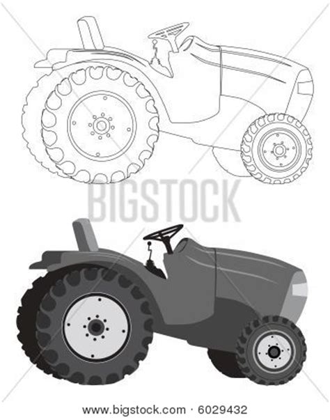 Tractor Silhouette Vector & Photo (Free Trial) | Bigstock