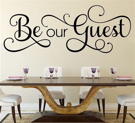 Be Our Guest Wall Sticker Guesthouse Wall Decal Disney Quote Etsy