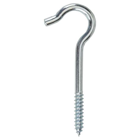 Everbilt 6 Zinc Plated Screw Hook 14671 The Home Depot