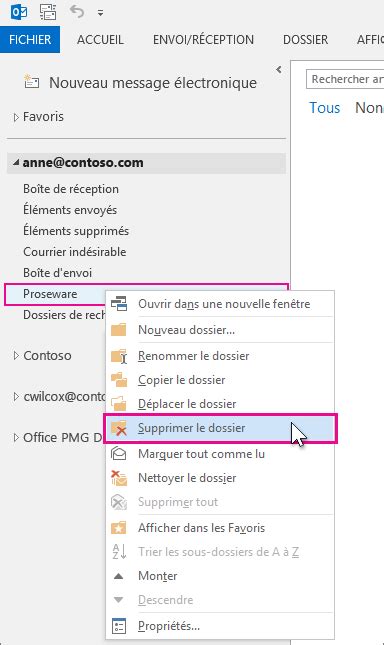 Supprimer Un Dossier Outlook